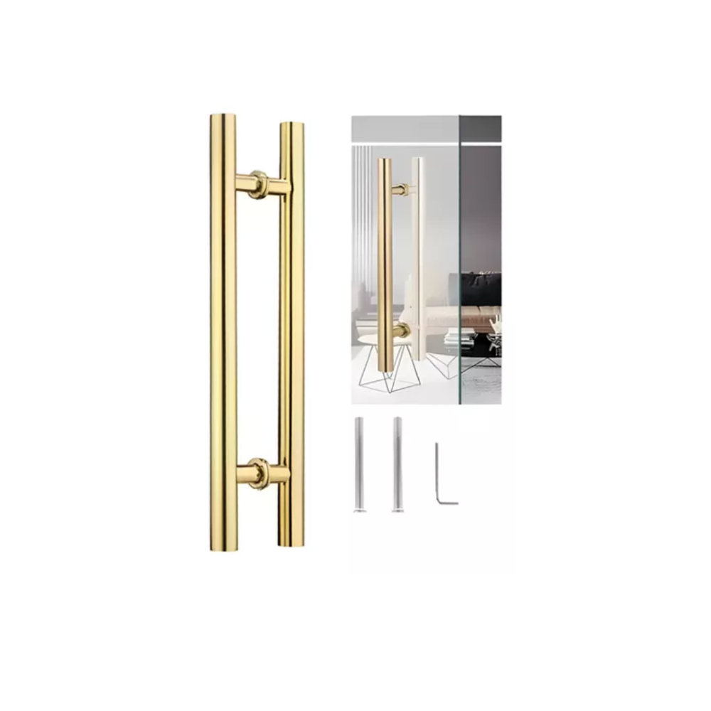 JALADOR TIPO H REDONDO DORADO DE 90CM - Imagen 5