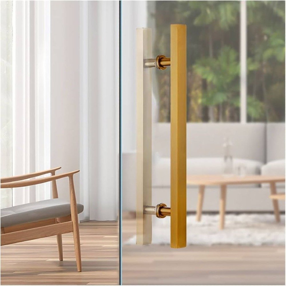 JALADOR TIPO H RECTANGULAR DORADO DE 60CM - Imagen 3