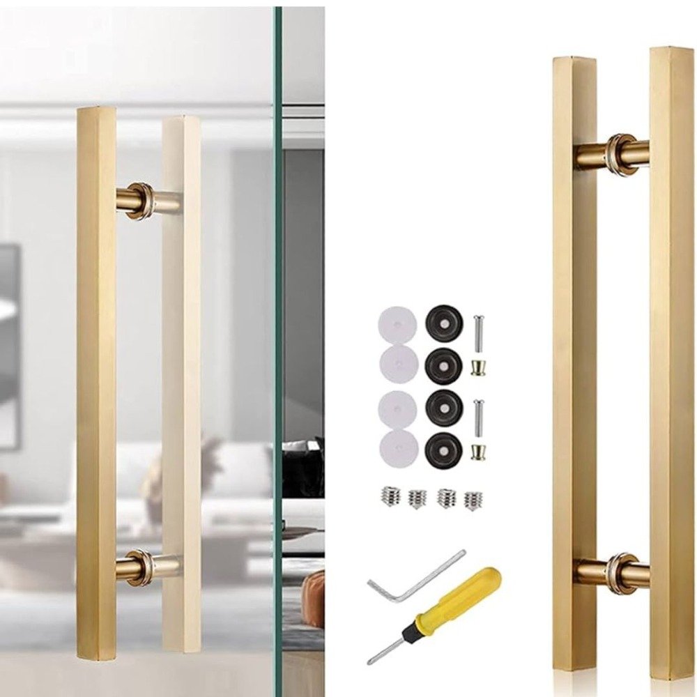 JALADOR TIPO H RECTANGULAR DORADO DE 90CM - Imagen 3