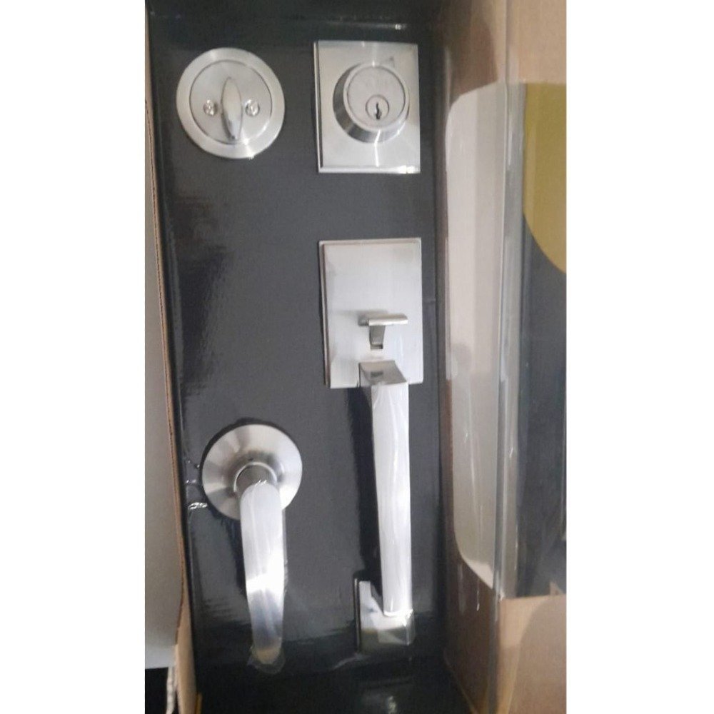 KIT CHAPA YALE DE ENTRADA PRINCIPAL SKU0009031 (PLATEADO CUADRADO)